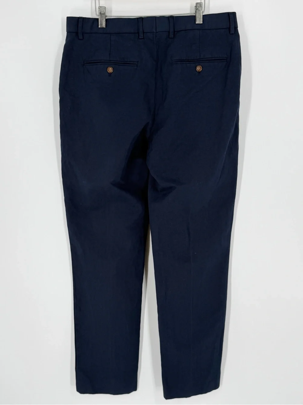 J.Crew 32x31 Navy Cotton Linen Chino Pants Mens Flat Front Ivy Prep Old Money